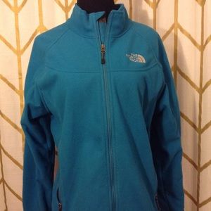 Women's teal North Face fleece size large